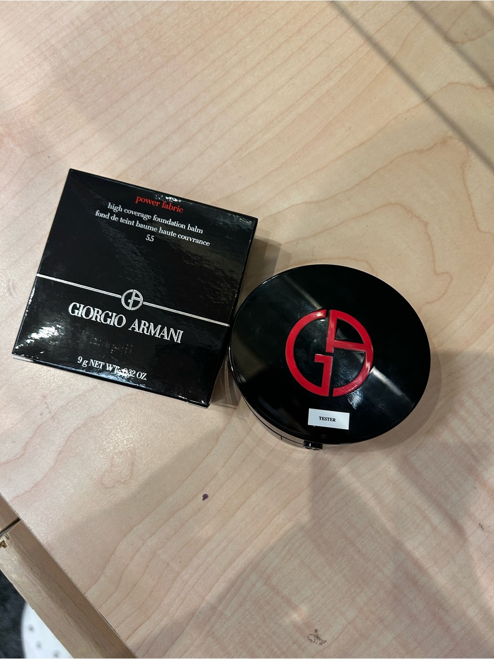Giorgio Armani Power Fabric High Coverage Foundation Balm Shade 5.5 - New In Box